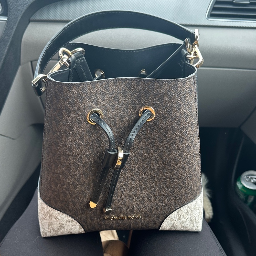 Michael Kors Brown and Black Shoulder Bag